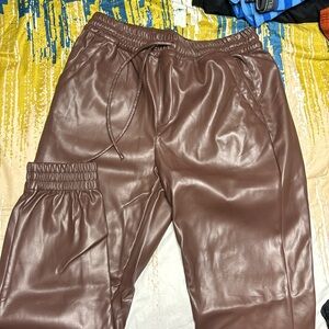 Faux Leather Pants
